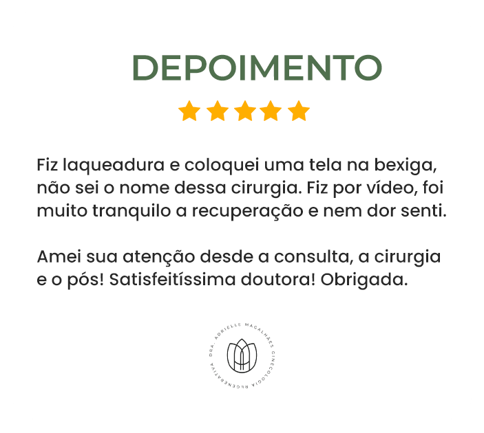 depoimento Ginecologia Regenerativa Adrielle Iitaúna mg