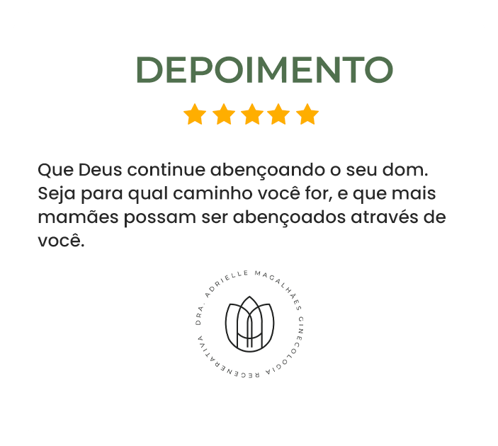 depoimento Ginecologia Regenerativa Adrielle Magalhaes